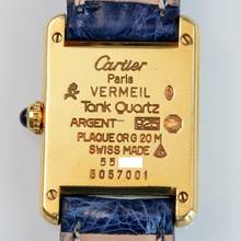 Thumbnail von Cartier Tank Vermeil Must de Tank Vermeil Art Deco 20MM golden plated quartz 1992’s </h1>