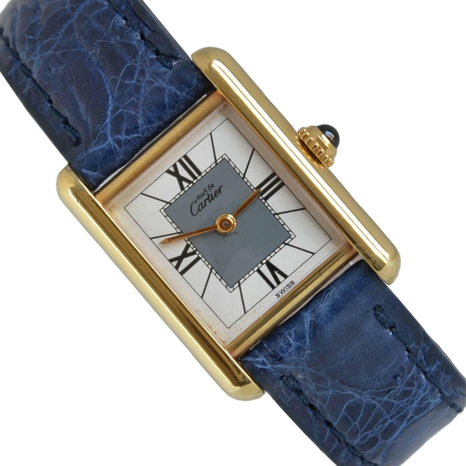  Cartier Tank Vermeil Must de Tank Vermeil Art Deco 20MM golden plated quartz 1992’s </h1> 