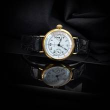 Thumbnail von Longines Chronograph Grands Prix Monopusher Porcelain dial gold 18KT 1930's </h1>