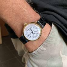Thumbnail von Longines Chronograph Grands Prix Monopusher Porcelain dial gold 18KT 1930's </h1>
