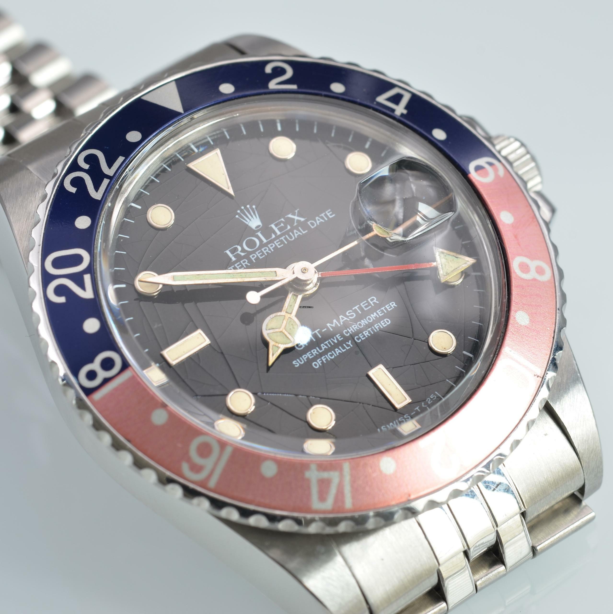Thumbnail von Rolex GMT-Master 16750 Spider dial Full set 1985's </h1>