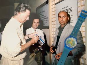 Thumbnail von Swatch Art special Jean-Michel Folon full series 3 watches signed Folon NEW Full Set 1987 </h1>