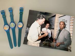 Thumbnail von Swatch Art special Jean-Michel Folon full series 3 watches signed Folon NEW Full Set 1987 </h1>