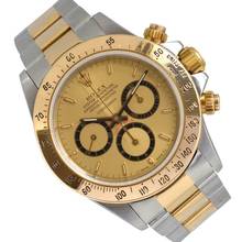 Thumbnail von Rolex Daytona 16523 R98 Series Floating champagne dial gold 18KT Full Set 1988’s </h1>