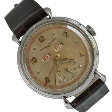  Vacheron Constantin Historiques Triple Calendar 4241 steel grenè Ivory dial very rare 1943’s </h1> 