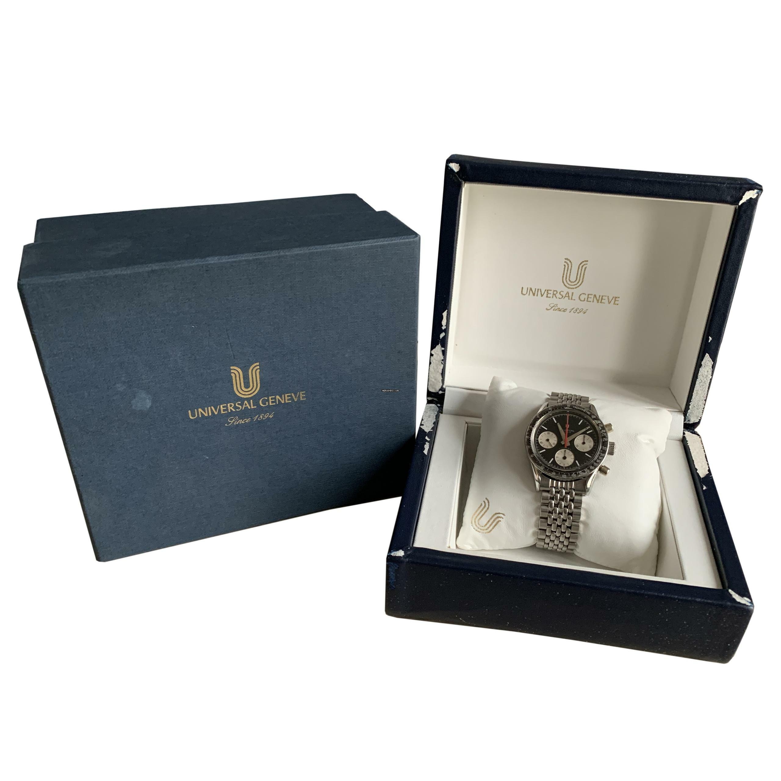 Thumbnail von Universal Genève Compax 885103/02 chronograph Nina Rindt Panda black dial 1965’s