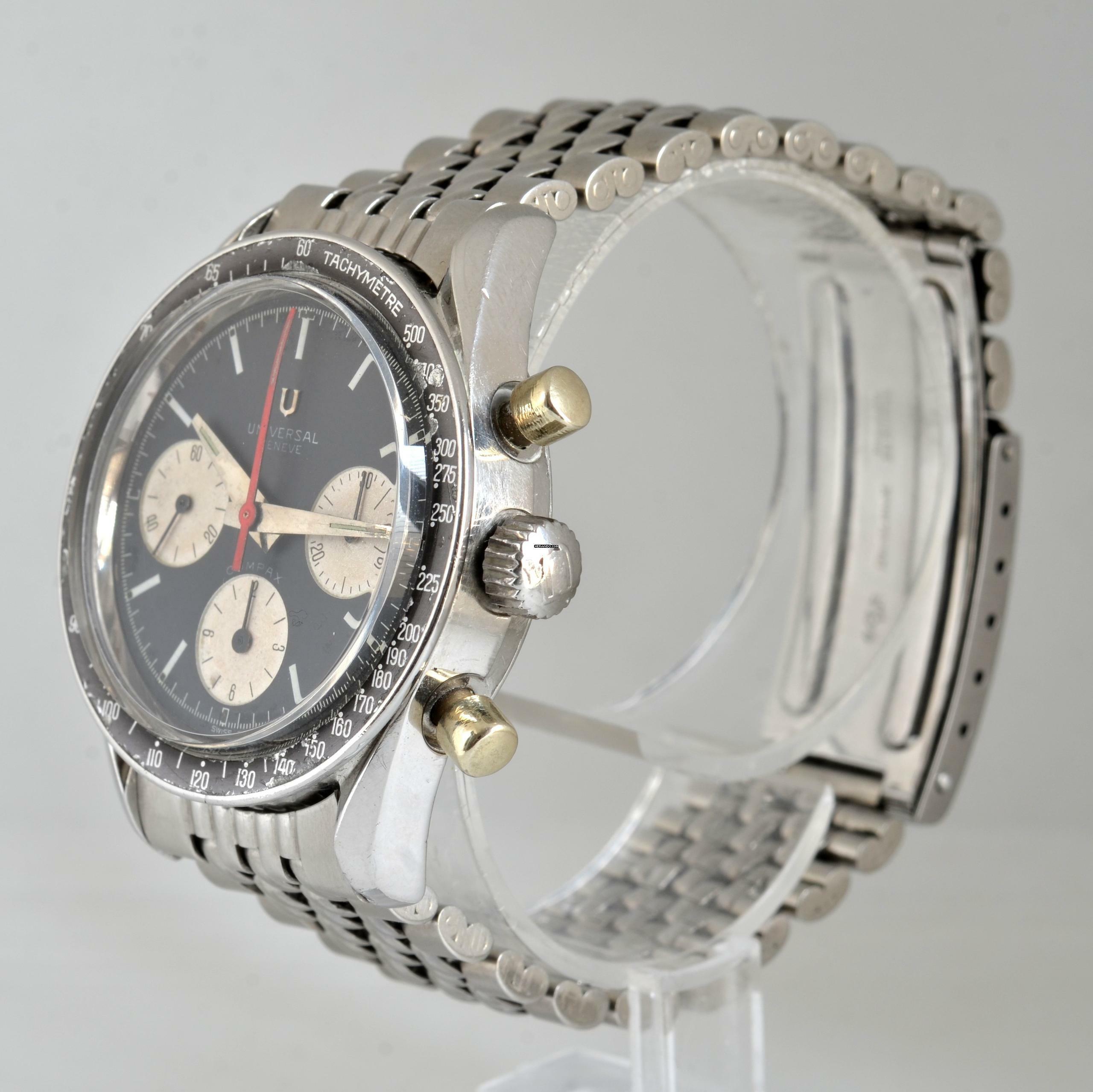 Thumbnail von Universal Genève Compax 885103/02 chronograph Nina Rindt Panda black dial 1965’s