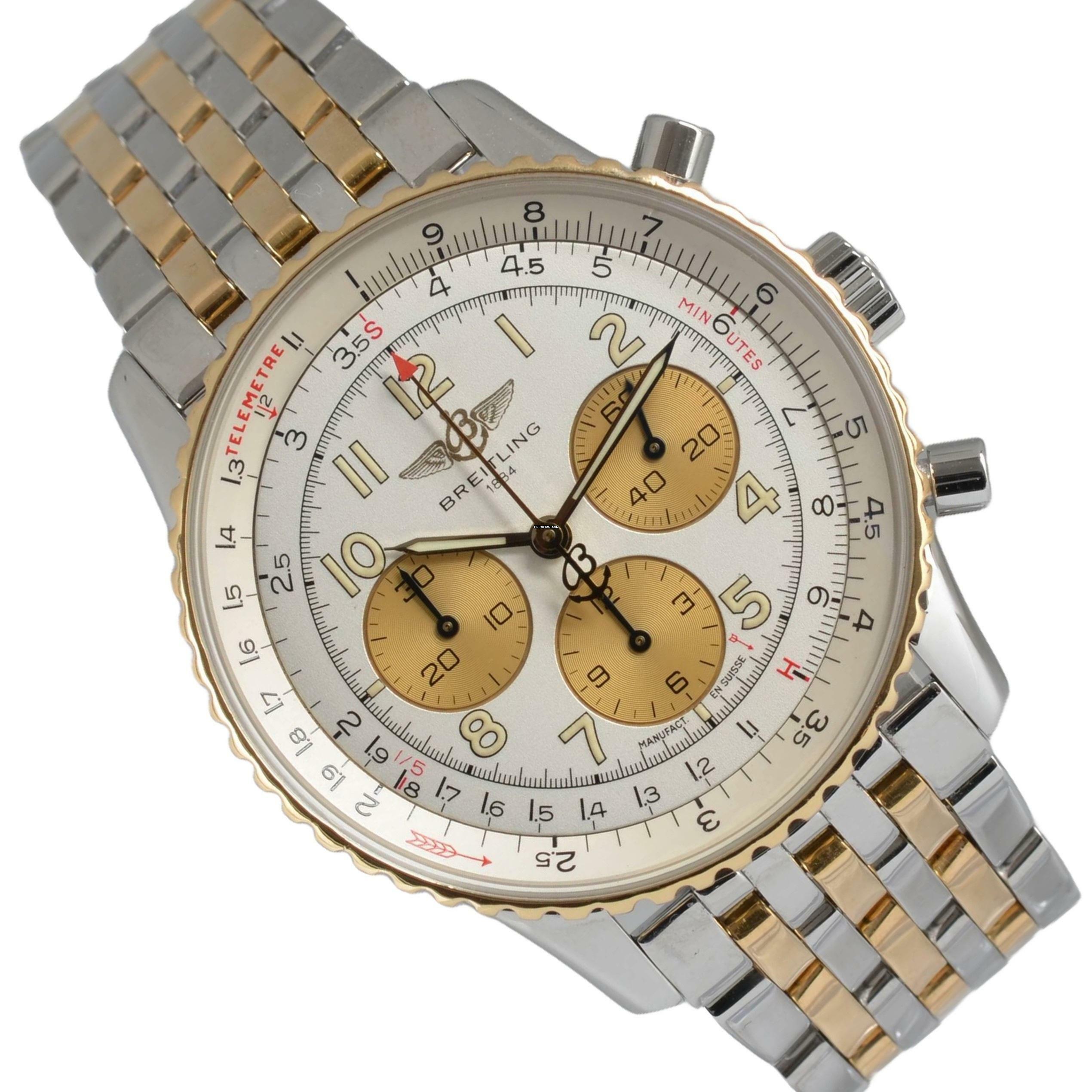  Breitling Navitimer chronograph D30021 ivory dial Full Set 2019’s </h1> 