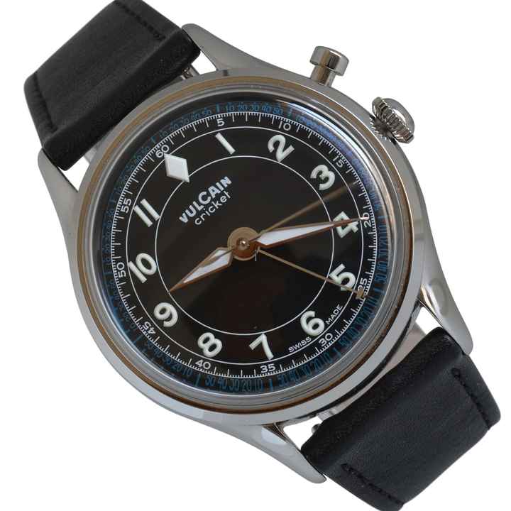  Vulcain Cricket Tradition Alarm black dial Full Set Like NEW </h1> 