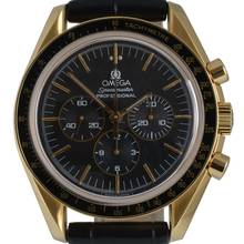 Thumbnail von Omega Speedmaster Professional Moonwatch 27 CHRO C12 Anniversary yellow gold 18KT 1994's Full Set