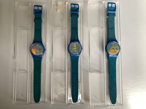 Thumbnail von Swatch Art special Jean-Michel Folon full series 3 watches Limited edition NEW 1987's