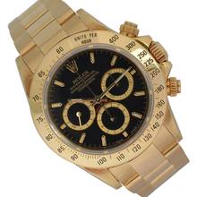 Thumbnail von Rolex Daytona 16528 black 4Lines dial yellow gold 18KT Full Set TOP Condition 1989’s </h1>