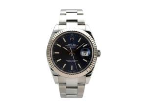 Thumbnail von Rolex Datejust 41 Edelstahl Weißgold 126334 Blau