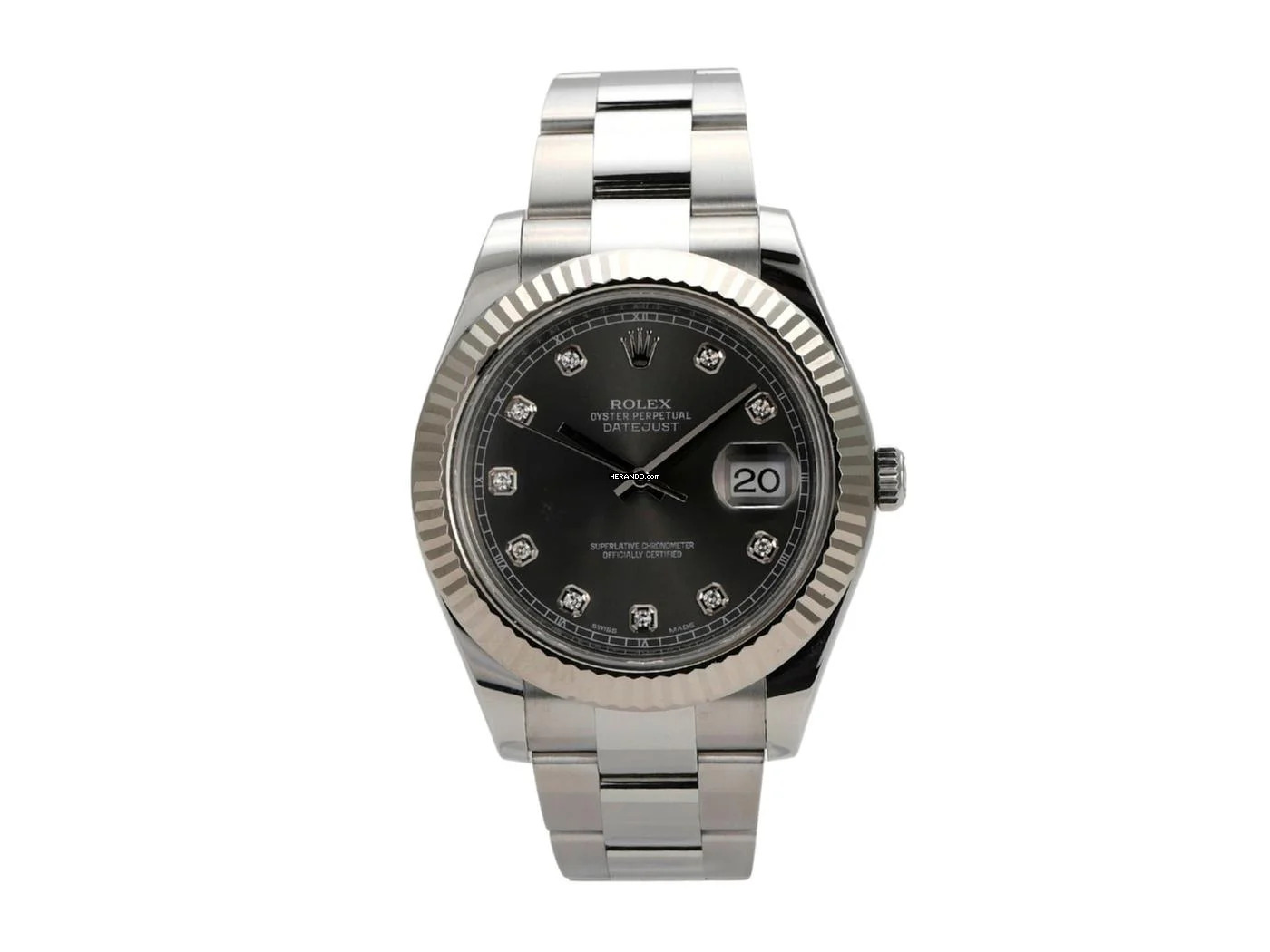  Rolex Datejust II Stahl/Weißgold 116334 Rhodium Diamant </h1> 