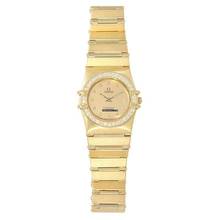 Thumbnail von Omega Constellation Ladies Damenarmbanduhr Constellation Quarz mit Brillanten und Diamanten aus 750 Gelbgold </h1>
