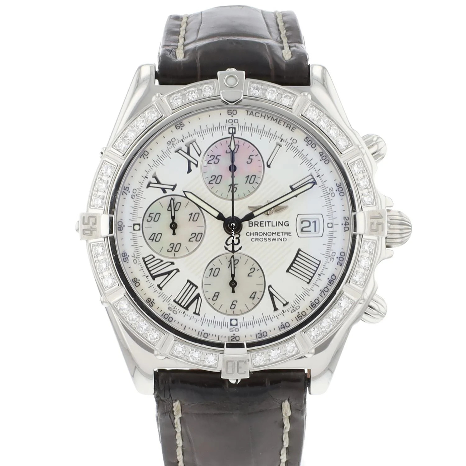 Breitling Chronomat Steel Diamonds White Dial </h1>
