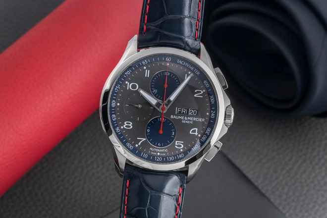  Baume & Mercier Clifton Chronograph Stahl Automatik Ref. MOA10370 65826  