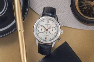 Thumbnail von Longines Heritage Chronograph 1940 Stahl Automatik Herrenuhr Ref. L2.814.4.76.0