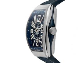 Thumbnail von Franck Muller Vanguard Yachting Stahl Automatik Armband Kautschuk Faltschließe 53,7x44mm Ref.V 45 SC DT Yacht BL Box&Pap. Full Set Neu