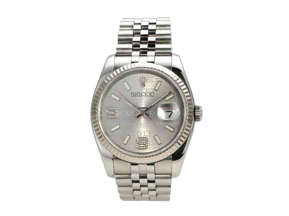  Rolex Datejust 36 Edelstahl Weißgold 116234 Silber A Dia Jubile-Band  