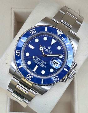  Rolex Submariner Date SMURF 116619LB Blue Dial White Gold Ve Submariner Date 
