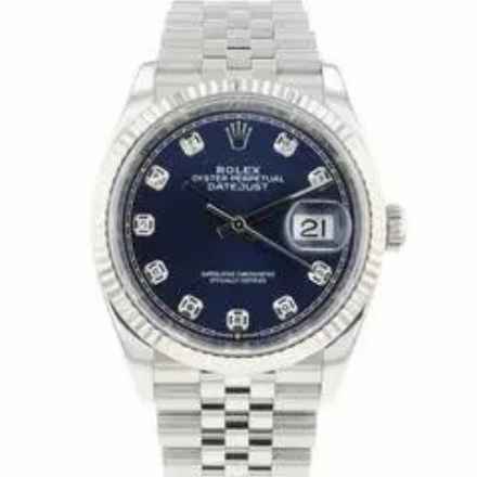  Rolex Datejust 36 Fluted Jubilee Blue Diamond Dial Service '25 </h1> 