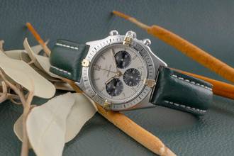Thumbnail von Breitling Callisto Chronograph Stahl vergoldet Handaufzug Herrenuhr Ref. 80520N