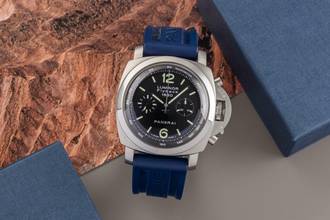 Thumbnail von Panerai Luminor 1950 3 Days Chrono Flyback Chronograph Automatik Herrenuhr Ref. PAM00212 B&P