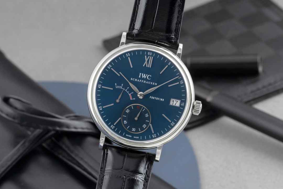  IWC Portofino Handaufzug 8 Days Edelstahl Handaufzug Herrenuhr Ref. IW510106 B&P 2017  