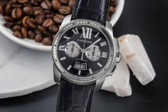 Thumbnail von Cartier Calibre de Cartier Chronograph Automatik Edelstahl Ref. W7100061 3578