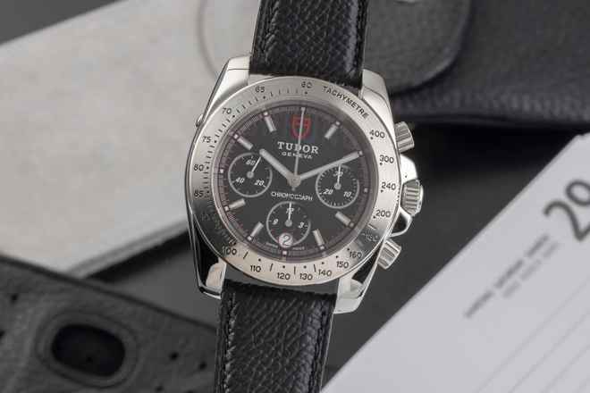  Tudor Sport Chronograph Black Dial Edelstahl Chrono Automatik Ref. 20300  