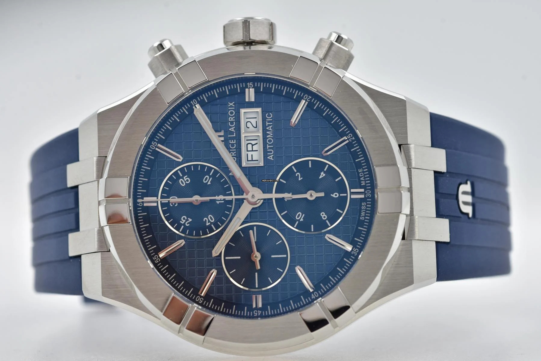  Maurice Lacroix AIKON Chronograph 44mm Limited Edition Blue Dial AI6038-SS00B </h1> 