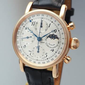  Chronoswiss Lunar Chronograph Vollkalender Moon 7521R Rosegold 18k/750 Box+Papiere FULL Set </h1> 