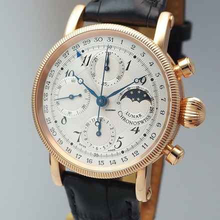  Chronoswiss Lunar Chronograph Vollkalender Moon 7521R Rosegold 18k/750 Box+Papiere FULL Set </h1> 