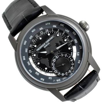  Frederique Constant Manufacture Worldtimer GMT Manufacture Black PVD 42MM Full Set 2023 </h1> 