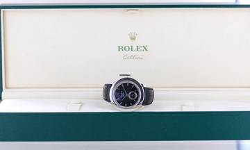 Thumbnail von Rolex Cellini Platin 950 Hand Wind black Dial Dresswatch 38mm rar </h1>