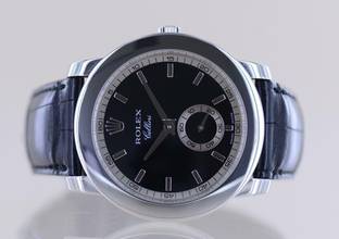 Thumbnail von Rolex Cellini Platin 950 Hand Wind black Dial Dresswatch 38mm rar </h1>