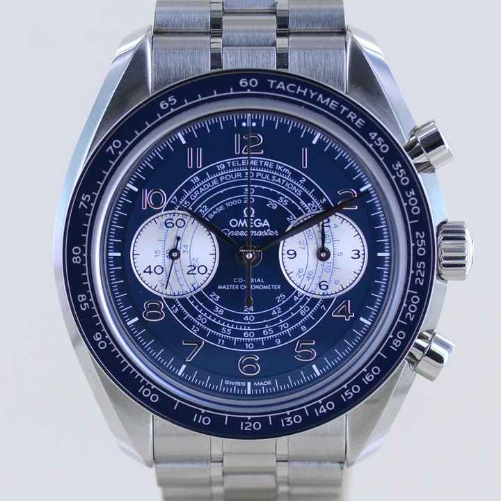  Omega Speedmaster Chronoscope Blue Co-Axial Master Chronometer 9908 ungetragen B+P </h1> 