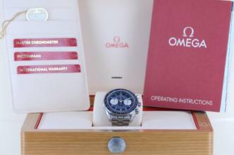 Thumbnail von Omega Speedmaster Chronoscope Blue Co-Axial Master Chronometer 9908 ungetragen B+P </h1>
