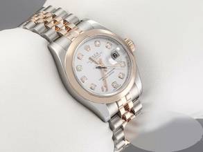 Thumbnail von Rolex Lady-Datejust 26mm 179161 Stahl Rosegold 750 Diamanten Automatik Damen Stainless Steel 18kt Rose Gold Jubilé-band Chronometer Oyster White Dial </h1>