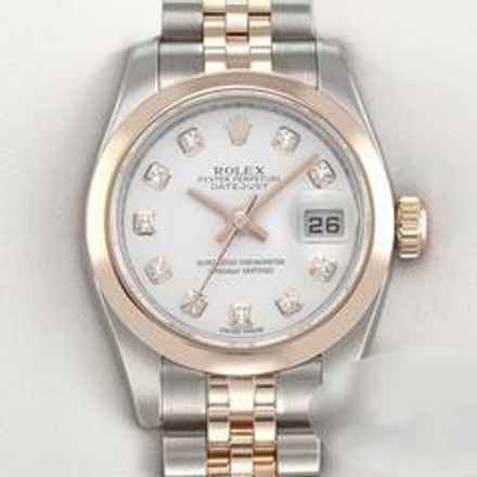  Rolex Lady-Datejust 26mm 179161 Stahl Rosegold 750 Diamanten Automatik Damen Stainless Steel 18kt Rose Gold Jubilé-band Chronometer Oyster White Dial </h1> 