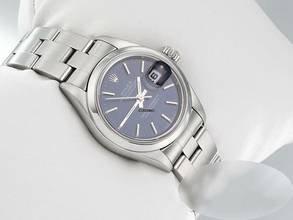 Thumbnail von Rolex Oyster Perpetual Lady Date Datejust 26mm Edelstahl Automatik Damen Stahl Damenuhr Stainless Steel Oyster-band Chronometer Blue Dial </h1>