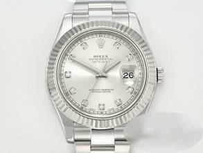 Thumbnail von Rolex Datejust II 41mm 116334 2011 Stahl Weißgold Diamanten Automatik Stahl Stainless Steel 18kt White Gold Oyster-band Chronometer </h1>