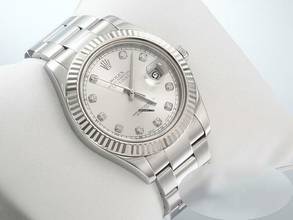 Thumbnail von Rolex Datejust II 41mm 116334 2011 Stahl Weißgold Diamanten Automatik Stahl Stainless Steel 18kt White Gold Oyster-band Chronometer </h1>