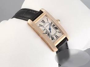Thumbnail von Cartier Tank Américaine Lady Tank Americaine Rosegold 750 Lederband 2018 Damen 18kt Rose Gold </h1>