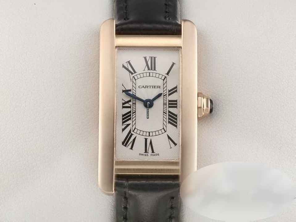  Cartier Tank Américaine Lady Tank Americaine Rosegold 750 Lederband 2018 Damen 18kt Rose Gold </h1> 