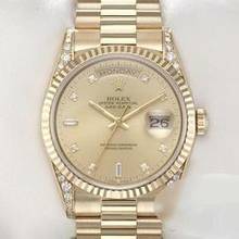 Thumbnail von Rolex Day-Date 36 36mm 18338 1996 Diamanten Gelbgold 750 Automatik 18kt Yellow Gold President-band Chronometer Oyster </h1>