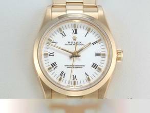 Thumbnail von Rolex Oyster Perpetual 34 34mm 14208 1999 Lc100 Gelbgold 750 Automatik 18kt Yellow Gold Oyster-band Chronometer White Dial </h1>