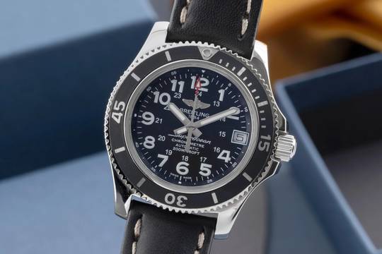  Breitling Superocean II 36 Black Automatik Medium Size Ref. A17312 