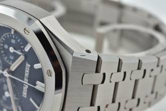 Thumbnail von Audemars Piguet Royal Oak Chronograph 38mm 50th Anniversary Blue Dial 26715ST.OO.1356ST.01